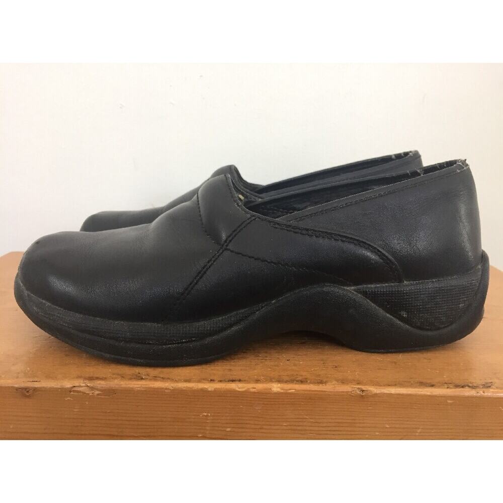 Dansko Black Leather Slip On Soles Clog Mules Doctor Nurse Work Shoes 42 10.5